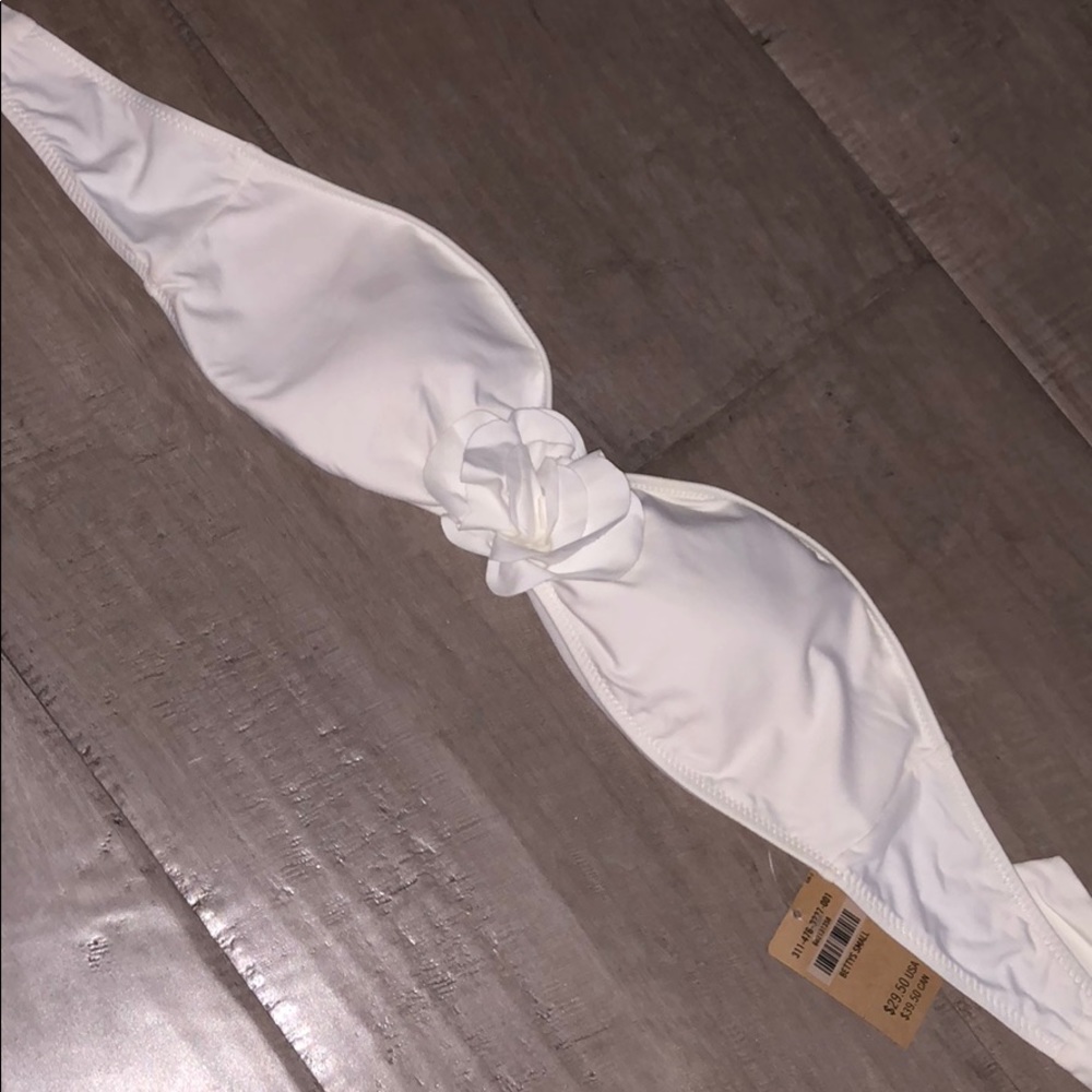 Hollister white bikini top size small